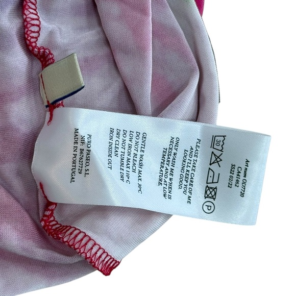 Paloma Wool Bella Hibiscus Print One Shoulder Crop Top size large - Picture 6 of 7